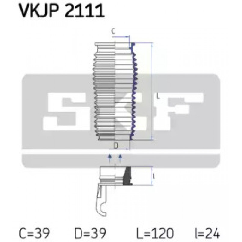 VKJP 2111 SKF - Пильовик привідного валу